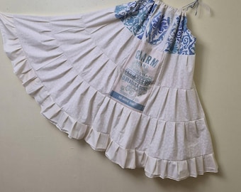 Vestido de verano bohemio de talla grande, vestido playero largo de patchwork, vestido bohemio hippie para festivales de verano.