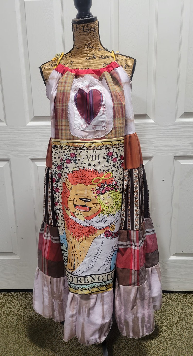 Wearable Art Dress, Handmade Upcycled Tapestry Dress, Patchwork ...