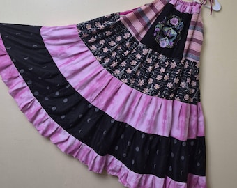 Vestido bohemio de verano, vestido bohemio largo de playa, prenda hippie de verano, talla grande/talla única