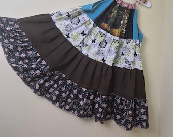 Boho Sundress, Bohemian Maxi Beach Dress, Hippie Summer Wearable Art, Plus size/Free Size