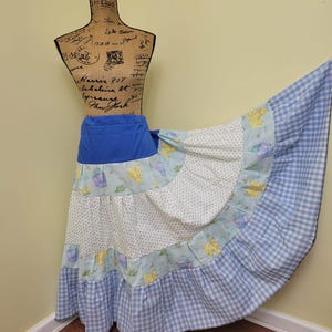 Bohemian Plus Size Renaissance Maxi Skirt,, Maximalist Boho Patchwork Hippie Peasant Skirt