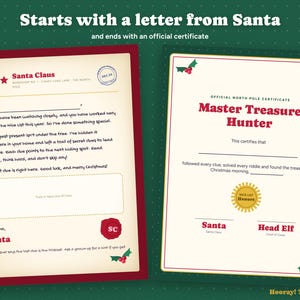 Personalized Christmas Treasure Hunt with Phone Hunt, QR Code Scavenger Hunt, Custom Names, Santa Letter, Kids Clues, Instant Download imagen 7