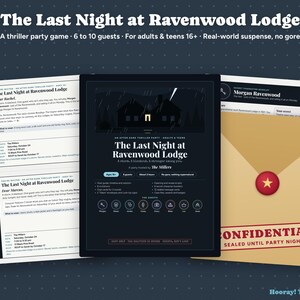 Thriller Mystery Party Game for Adults 16+, Printable Whodunit, Halloween Game Night, 6-10 Players, Blackout Party Game, Instant PDF
