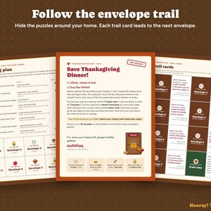 Thanksgiving Escape Room for Kids with Phone Lock, Printable Family Game, Turkey Puzzle Game, Personalized Kids Activity, Instant Download Bild 5