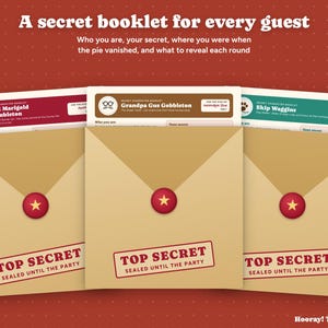Thanksgiving Mystery Party Game with Phone Party, Family Whodunit for Kids and Adults, Personalized Invitations, 4-10 Players Bild 4