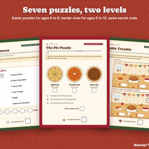 Thanksgiving Escape Room for Kids with Phone Lock, Printable Family Game, Turkey Puzzle Game, Personalized Kids Activity, Instant Download Bild 4