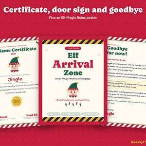 Personalized Elf Arrival Letter Kit, Elf Name Certificate, 24 Daily Elf Notes, Elf Goodbye Letter, Christmas Elf Printable, Instant Download image 5