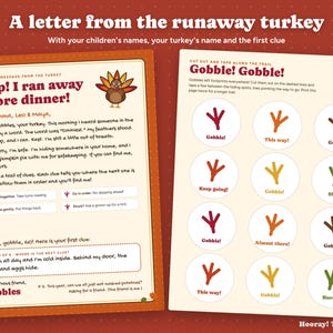 Thanksgiving Scavenger Hunt for Kids with Phone Hunt, QR Code Turkey Hunt, Personalized Riddle Clues, Printable Game, Instant Download image 4