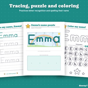 Name Hunt for Toddlers, Personalized Find My Name Letter Game, Preschool Name Activity, Name Tracing, Kids Treasure Hunt, Instant Download image 5