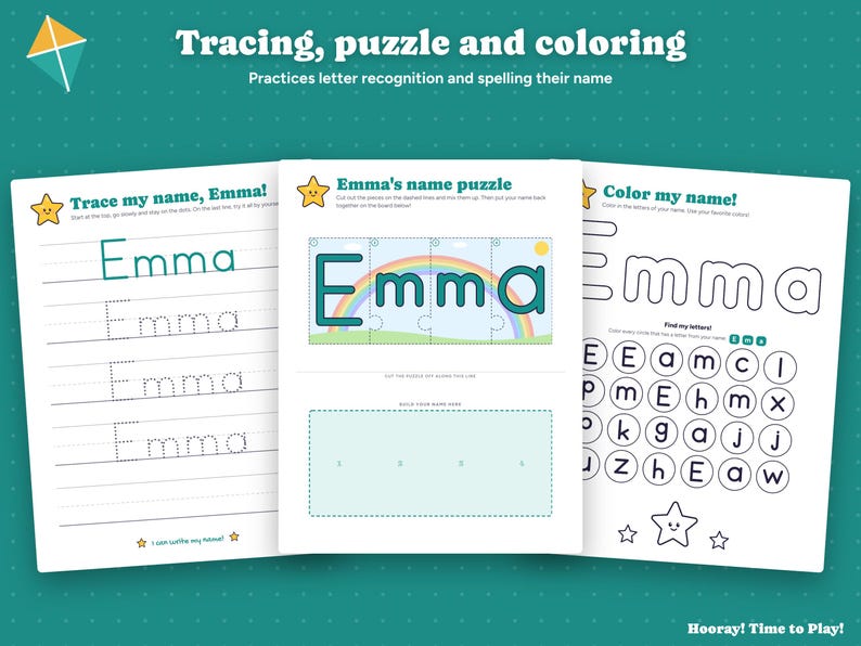 Name Hunt for Toddlers, Personalized Find My Name Letter Game, Preschool Name Activity, Name Tracing, Kids Treasure Hunt, Instant Download image 5
