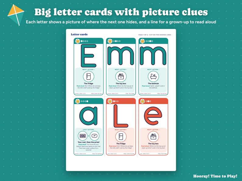 Name Hunt for Toddlers, Personalized Find My Name Letter Game, Preschool Name Activity, Name Tracing, Kids Treasure Hunt, Instant Download image 3