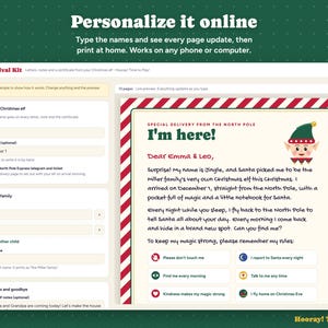 Personalized Elf Arrival Letter Kit, Elf Name Certificate, 24 Daily Elf Notes, Elf Goodbye Letter, Christmas Elf Printable, Instant Download image 2