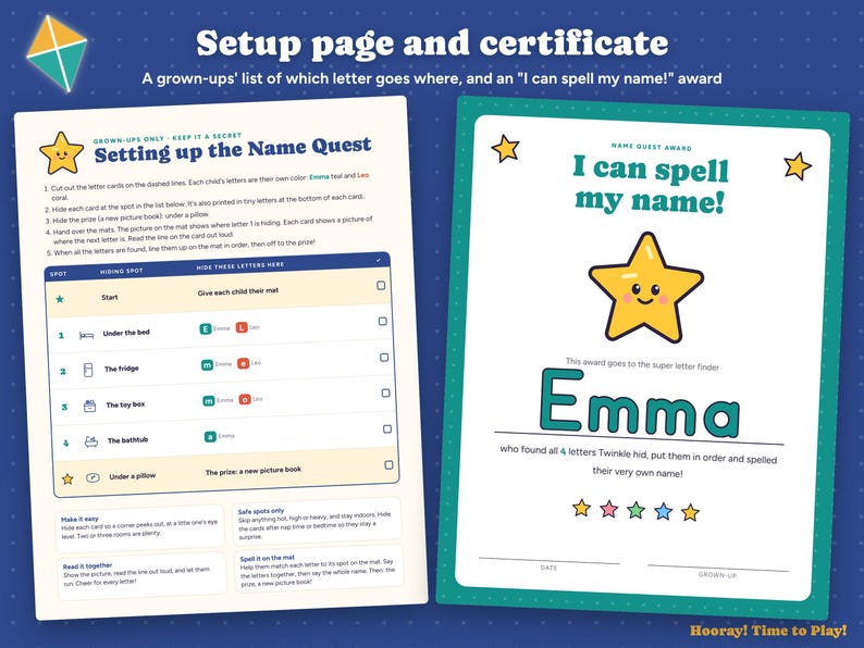 Name Hunt for Toddlers, Personalized Find My Name Letter Game, Preschool Name Activity, Name Tracing, Kids Treasure Hunt, Instant Download image 6