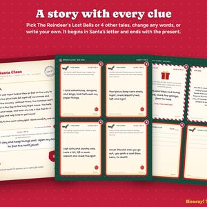 Personalized Christmas Treasure Hunt with Phone Hunt, QR Code Scavenger Hunt, Custom Names, Santa Letter, Kids Clues, Instant Download imagen 8