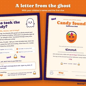 Halloween Treasure Hunt for Kids with Phone Hunt, QR Code Scavenger Hunt, Personalized Candy Hunt Riddle Clues, Printable, Instant Download image 4