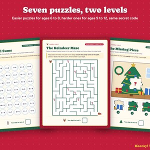 Christmas Escape Room for Kids with Phone Lock, Printable Family Game, Santa Workshop Puzzles, Personalized Kids Activity, Instant Download zdjęcie 4