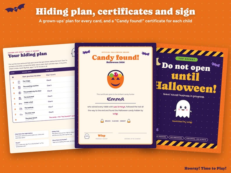Halloween Treasure Hunt for Kids with Phone Hunt, QR Code Scavenger Hunt, Personalized Candy Hunt Riddle Clues, Printable, Instant Download image 6