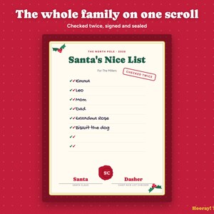 Santa Nice List Certificate, Personalized Report Card From Santa, Kids Christmas Eve Box Printable, Editable Nice List, Instant Download image 5