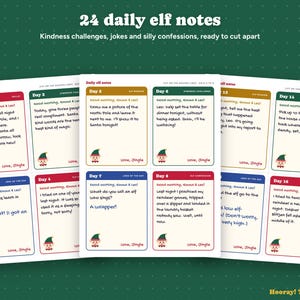 Personalized Elf Arrival Letter Kit, Elf Name Certificate, 24 Daily Elf Notes, Elf Goodbye Letter, Christmas Elf Printable, Instant Download image 4
