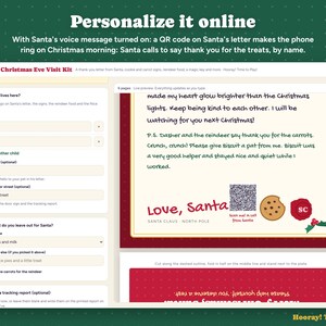 Santa Visit Kit with Santa Voice Message, Personalized Letter from Santa, Cookies for Santa Sign, Reindeer Food, Magic Santa Key