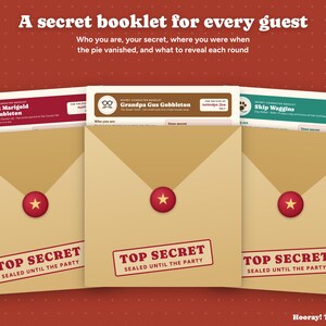 Thanksgiving Mystery Party Game, Family Whodunit for Kids and Adults, Murder Mystery Alternative, Personalized Invitations, 4-10 Players imagen 3