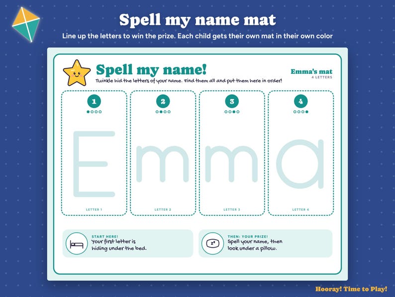 Name Hunt for Toddlers, Personalized Find My Name Letter Game, Preschool Name Activity, Name Tracing, Kids Treasure Hunt, Instant Download image 4