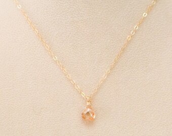 small topaz teardrop pendant