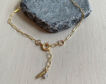 simple gold filled chain bracelet