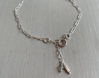 simple silver chain bracelet