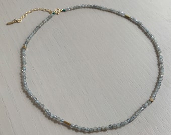 delicate labradorite beaded necklace / adjustable