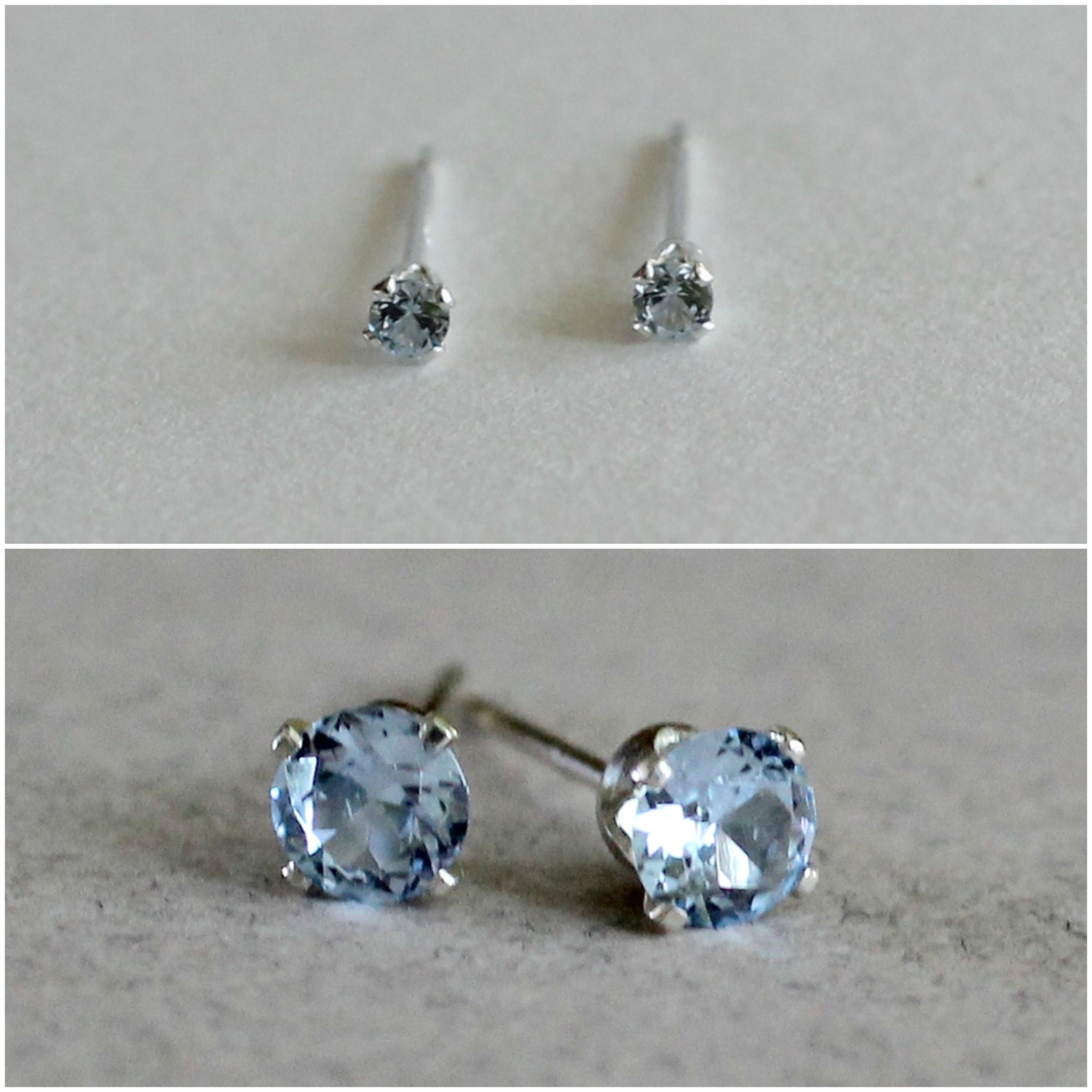 aquamarine stud earrings aquamarine stud earrings