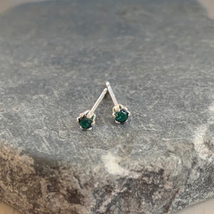 2mm Stud Earring Set-Stud Earring-Stud-Tiny Stud Earring-Tiny Stud Set-Birthstone Stud-Gemstone Stud-Small Stud-Gifts Under 20-Ruth Barzel image 2