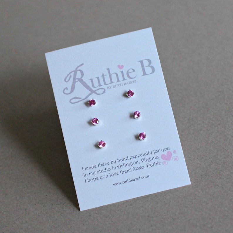 Gifts Under 50 Tiny Studs Gifts for Girls 3mm Studs Tiny Stud Earrings Small Studs Stud Earring Set Birthstone