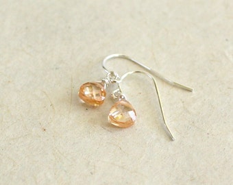 topaz teardrop earrings (small) / sterling silver or gold filled