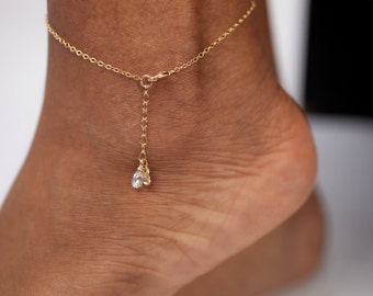gold chain ankle bracelet / anklet