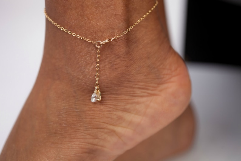 Ankle BraceletGold AnkletDainty Gold Ankle BraceletSimple Etsy