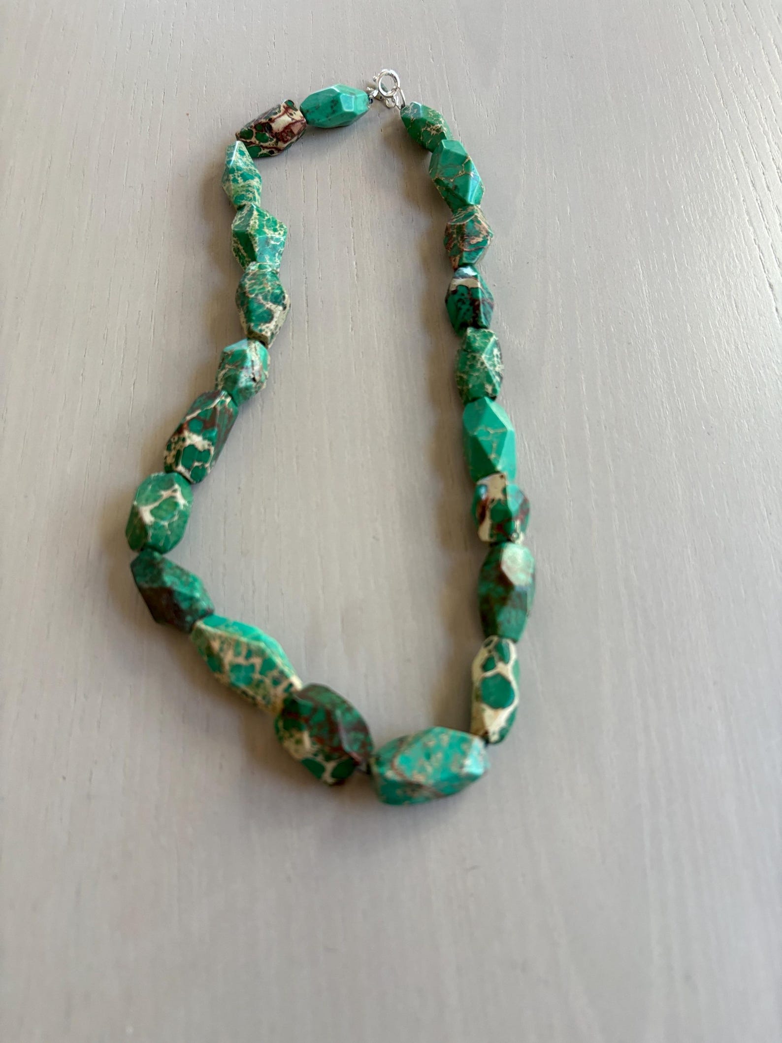 No. 14 Necklace - Green jasper main image 0