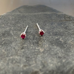 2mm Stud Earring Set-Stud Earring-Stud-Tiny Stud Earring-Tiny Stud Set-Birthstone Stud-Gemstone Stud-Small Stud-Gifts Under 20-Ruth Barzel image 3