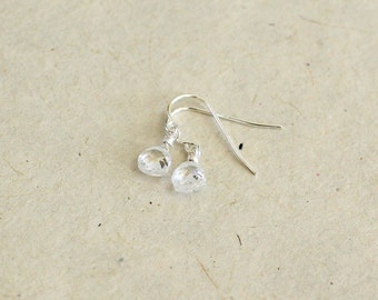 cubic zirconia teardrop earrings (small) / sterling silver or gold filled