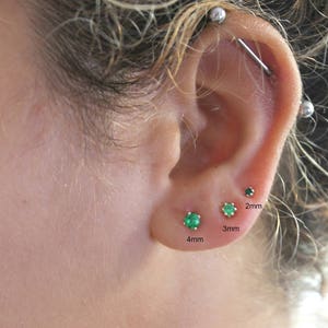 3mm cubic zirconia stud earrings image 6