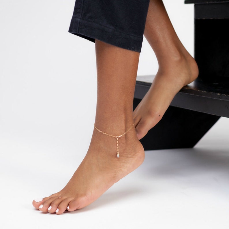 Ankle BraceletGold AnkletDainty Gold Ankle BraceletSimple Etsy