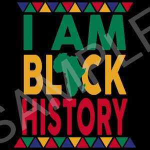 Soy Historia Negra Juneteenth BLM Png, Mes de la Historia Png, Png Afroamericano, Orgullo Negro png, Reina Soy Diseño de Sublimación de Historia Negra