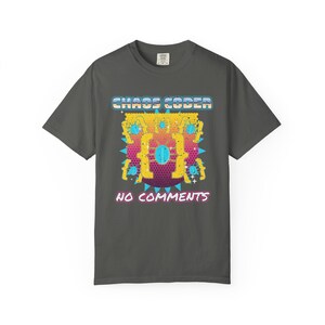 Chaos Coder No Comments Shirt, 90s Bootleg Style Programmer Garment Dyed Tee, Software Developer Gift, Coder Humor