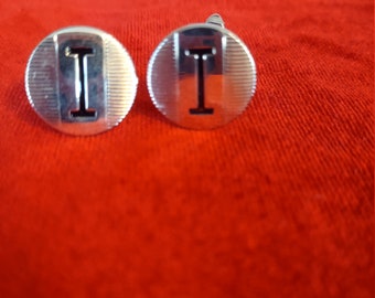 Initial Cuff Links ---Letter "I"---M