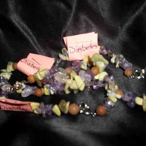 Diabetes Holistic Healing Bracelet made from genuine gemstones and crystals