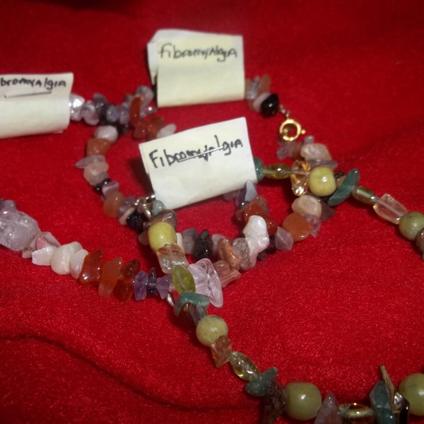 Fibromyalgia Holistic Healing Bracelet  made with genuine gemstones and crystals