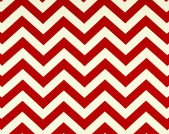 Red Ziz Zag Table Runner. Kitchen/Dining Table Runner. Colors: Red & Natural. 12 x 72