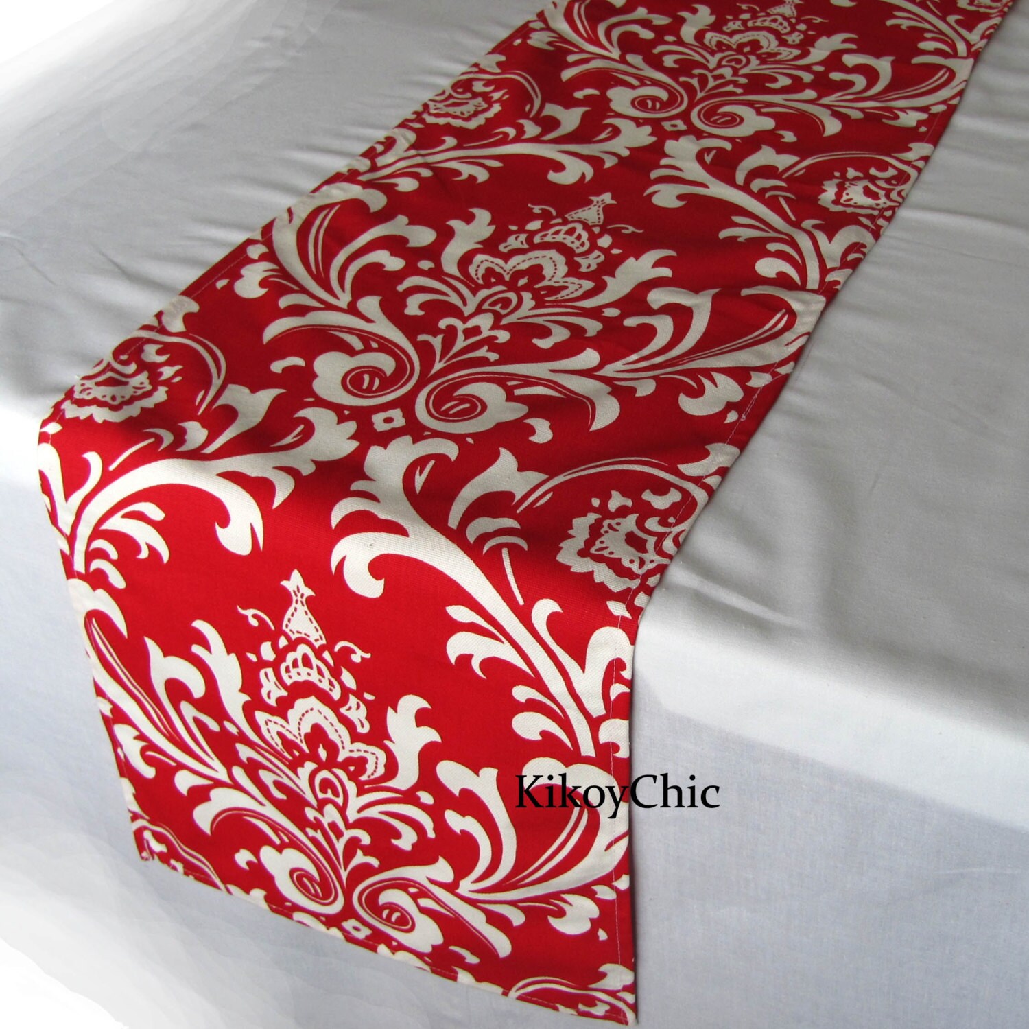 Red Table RunnerRed Table Runner.Damask Table Runner.Red & Etsy