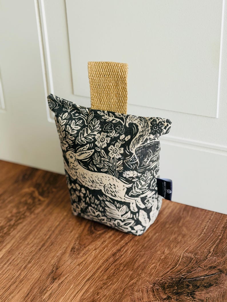 Wildwood Rabbit Door Stop | Farmhouse Fabric Doorstop | Cottagecore ...