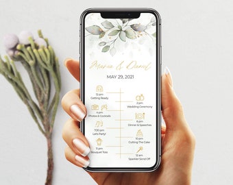 Wedding Planning Timeline Template, Infographic Wedding Program, Wedding Itinerary, Wedding Timeline Template,Printable Wedding Day Schedule